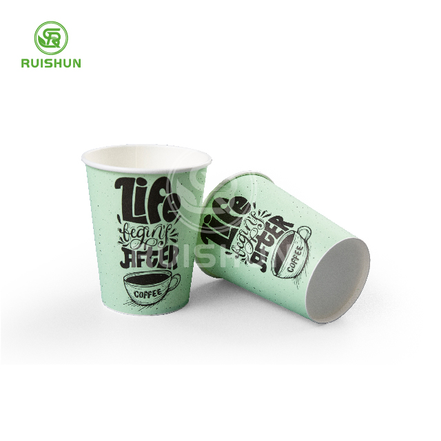 Vaso de papel de calidad alimentaria con revestimiento de Pe